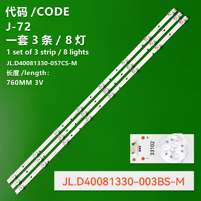 J-72  Kit de 3 piezas LED C400F15-E1-S (G21) JL.D40081330-140ES-M T304024153 E469119 94V, 035-100%-400-8 ms-M035-400-3030-N novedad de 3030