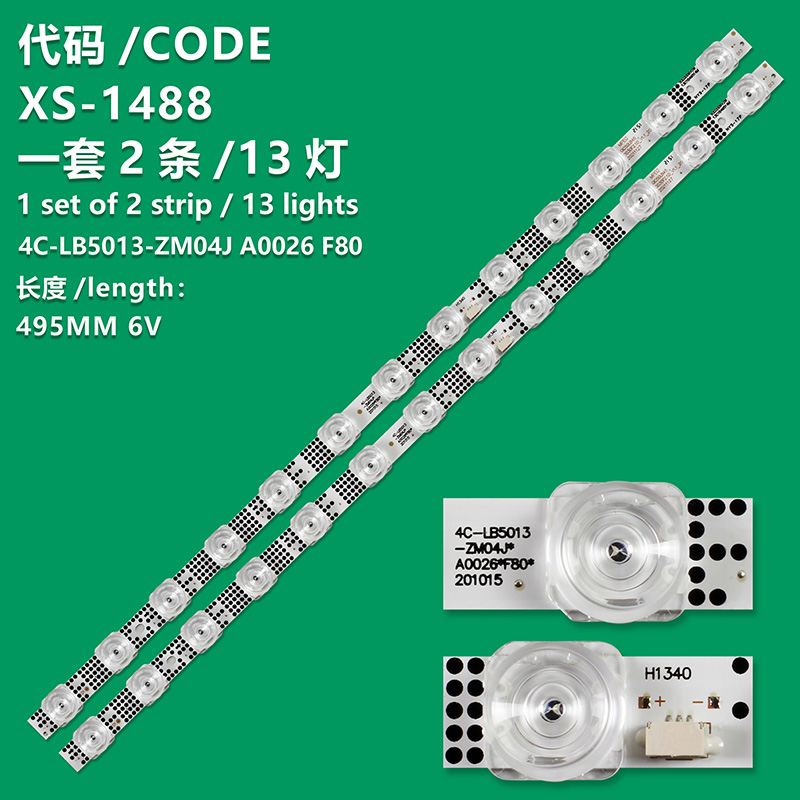 XS-1488  LED backlight strip 13LED for TCL 50P615 50G61 50S525 50S435 50S434 50S43 GIC50LB45_3030F2.1D 4C-LB5013-ZM06J LVU500NDEL