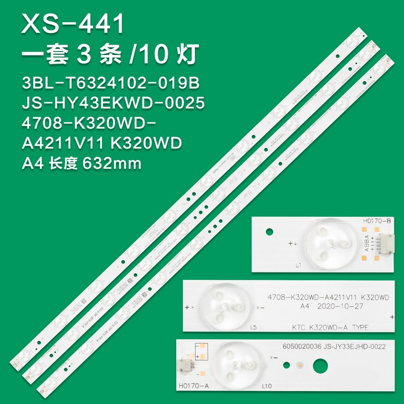 XS-441 New LCD TV Backlight Strip 3BL-T6324102-001B/002B/019B JS ...