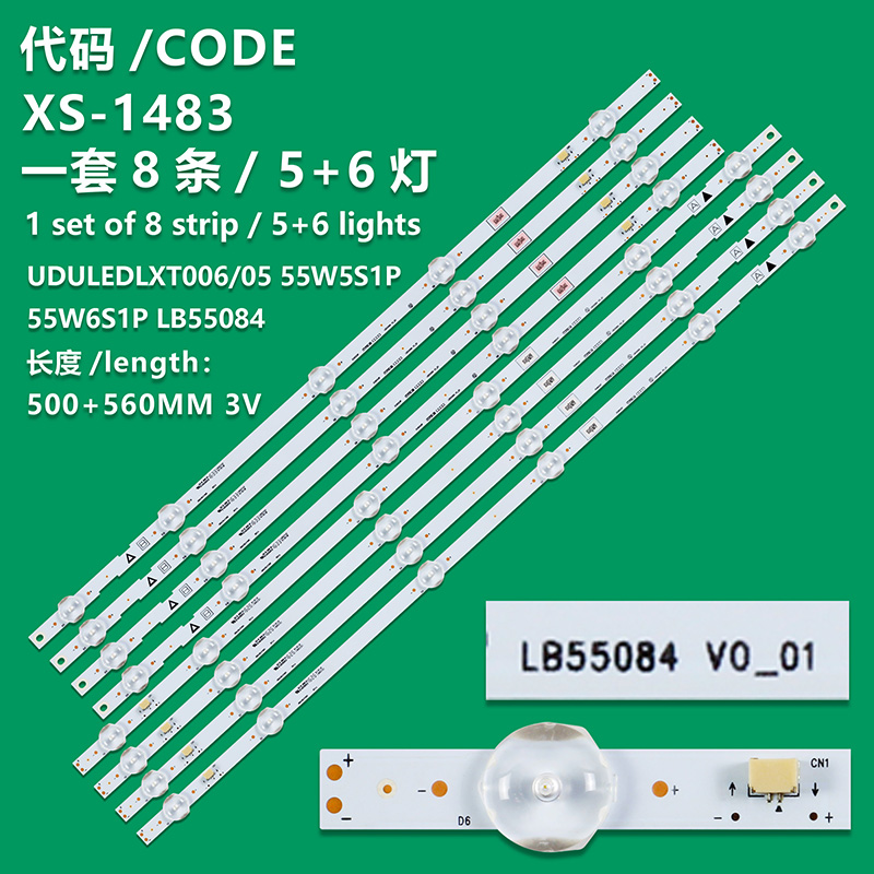 XS-1483 New LCD TV Backlight Strip UDULED0GS059/UDULED0GS060 For Philips  55PFL5402/F7  55PFL5601/F7 55PFL5402/F7A  55PFL5402/F7C  55PFL5402/F7F SANYO FW55D25F B MAGNAVOX 55MV346X/F7