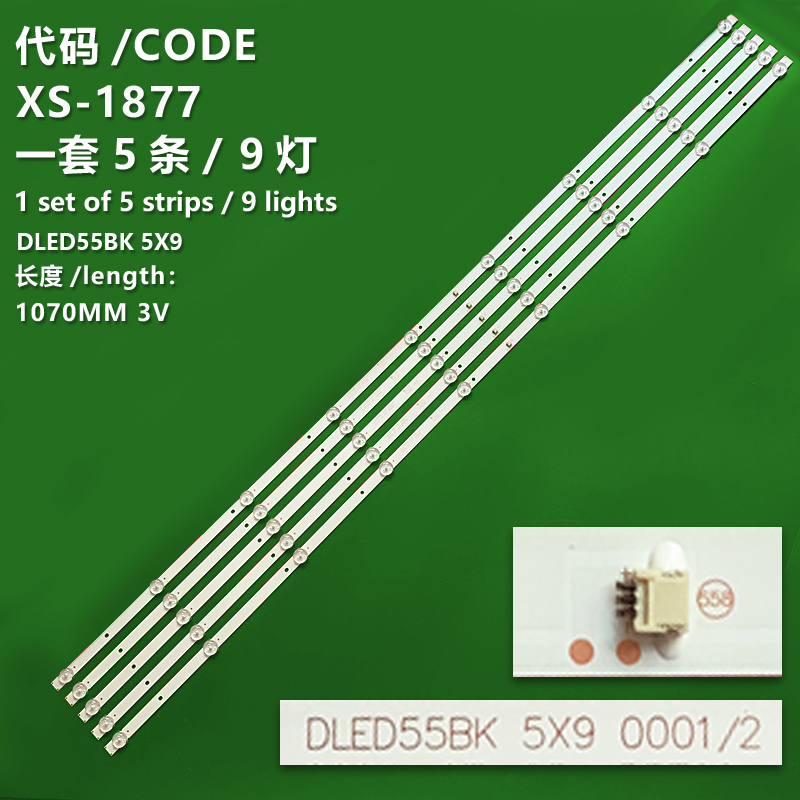 XS-1877   New LED Backlight strip For PPTV PTV-55VU4 55C4 SJ.BK.D5500901-3030KS-M