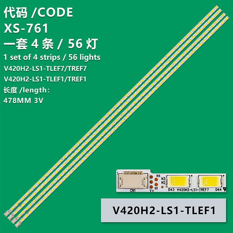 XS-761   V420H2-LS1-TREF1 V420H2-LS1-TLEF1 LED TV Backlight for 42 Inch V420H2-LS Strips