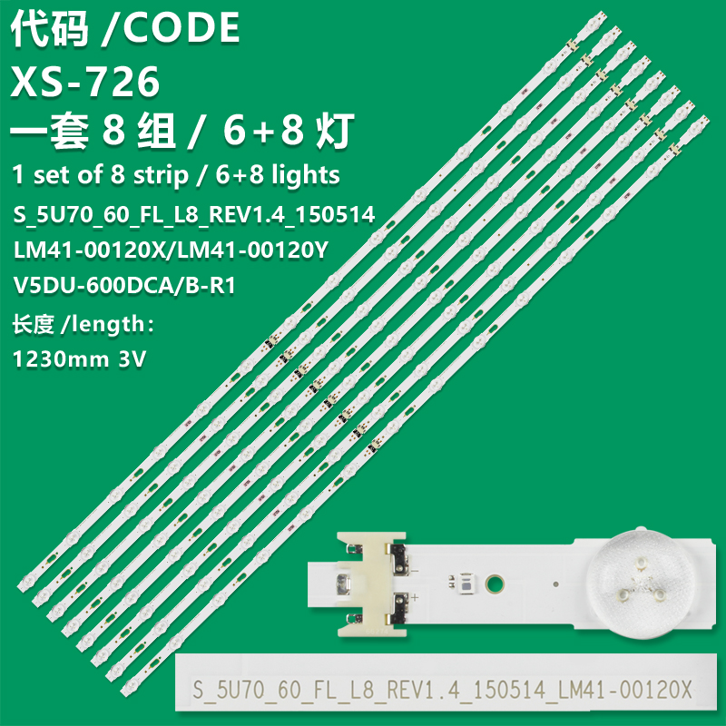 XS-726 New LCD TV Backlight Strip BN96-34806A, BN96-34805A, BN96-39664A, BN96-39663A For Samsung UE60JU6070U UE60JU6072U UE60JU6075U UE60JU6400K UE60JU6400U