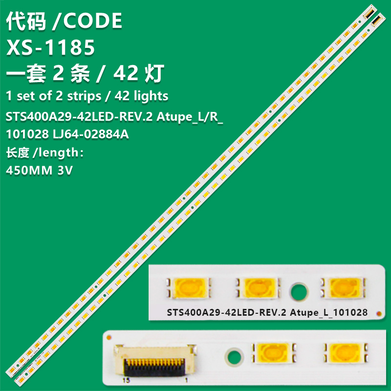 XS-1185  LED backlight strip for sony 40inch KDL-40HX720 LJ64-02884A STS400A29_42LED 1pcs=42led 454mm