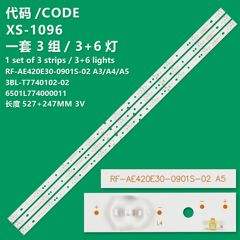 XS-1096  LED Backlight strip  RF-AE420E30-0901S-02 For Hitachi 39K3  42K3