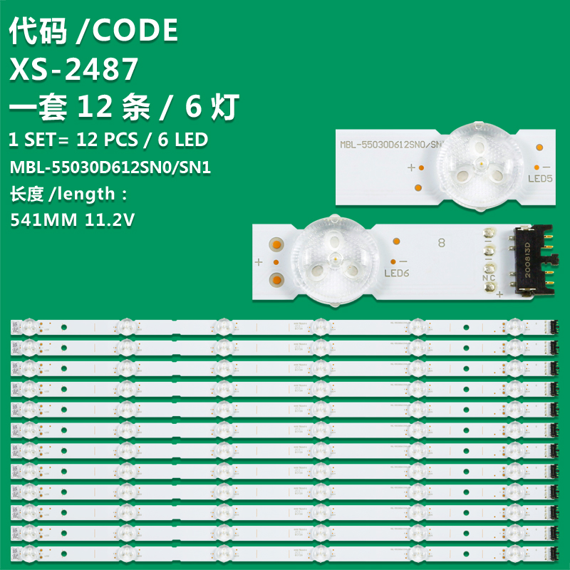 XS-2487 New LCD TV backlight strip MPL-55030D612SN0 for SONY XBR-55X90CH XBR-55X900H