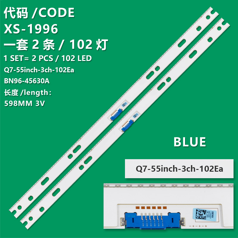 XS-1996 TV backlight strip Q7-55inch-3ch-102Ea BN96-45630A V8Q7-550SM0-R2 For Samsung QN55Q75CNFXZA QN55Q75FNFXZA QN55Q7CNAFXZA QN55Q7FNAFXZA