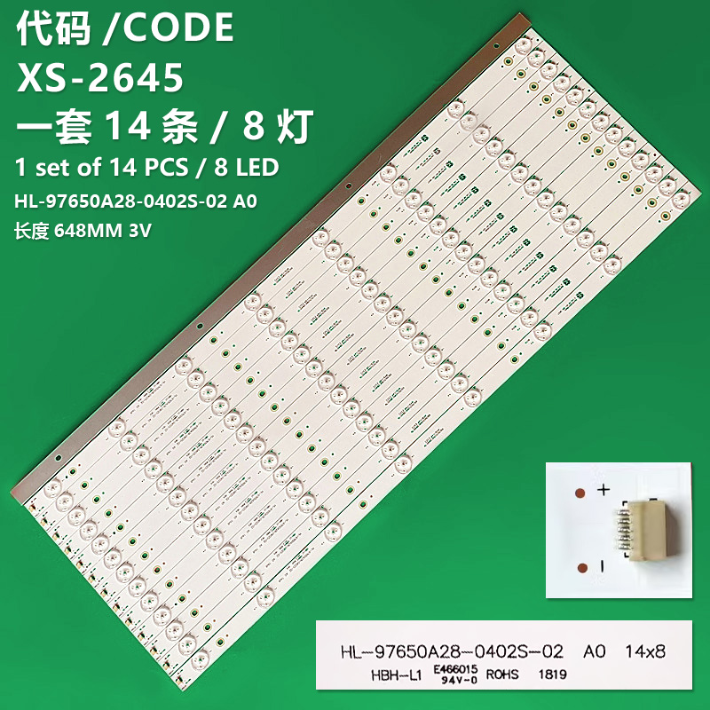 XS-2645 The new LCD TV backlight strip HL-97650A28-0402S-02 A0 is suitable for SiVO F65EA F65EB