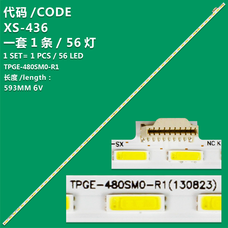 XS-436 New LCD TV Backlight Strip TPGE-480SM0-R1 For 48-inch TV