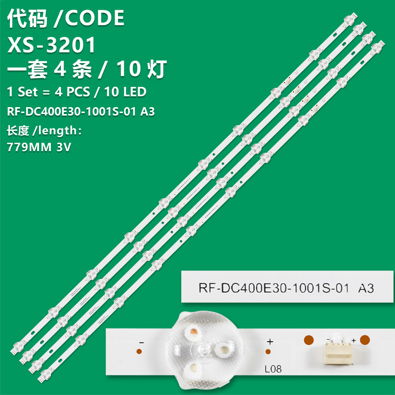 XS-3201 The brand-new LCD TV backlight strip RF-DC400E30-1001S-01 A3 is suitable for CONDOR L40G4100