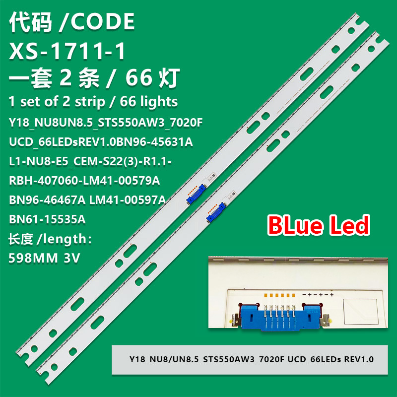 XS-1711-1 New LCD TV Backlight Strip BN96-46467A For Samsung QN55Q65FNF QE55Q6FNAT QN55Q6FNAF QN55Q6FNAP q55q6fnas QA55Q6FNAK