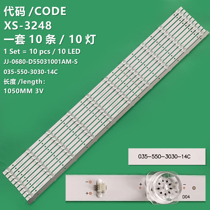 XS-3248 New LCD TV backlight strip JJ-0680-D55031001AM-S 035-550-3030-14C for tv